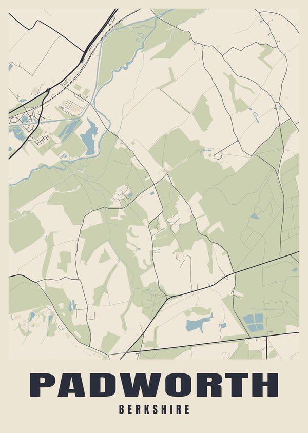 Padworth Street Map Poster