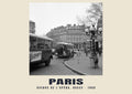 Avenue de l’Opéra, autobusy, Paris, 1965 — Wydruk historycznej fotografii