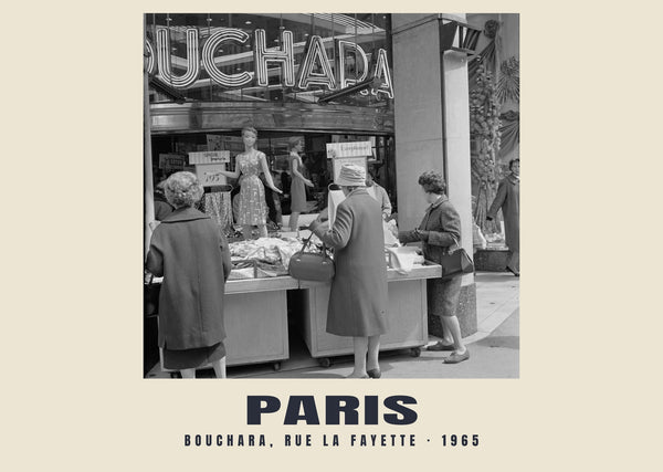 Bouchara, Rue La Fayette, Paris — 1965 · Wydruk historycznej fotografii