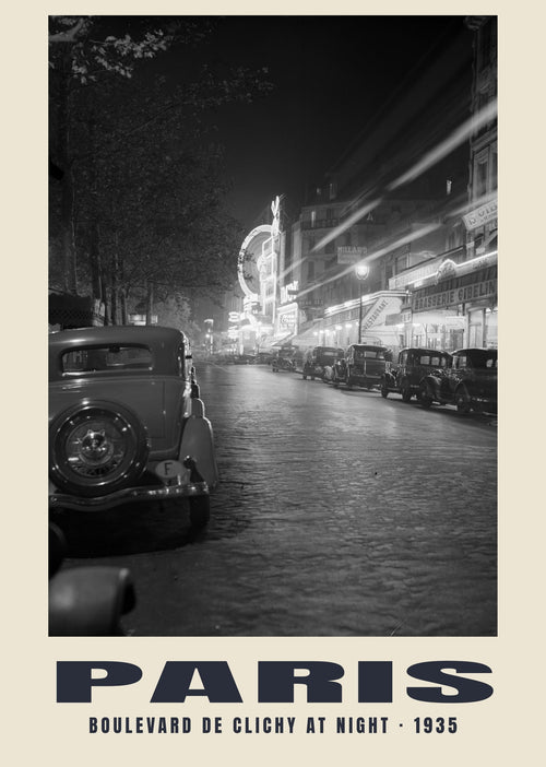 Boulevard de Clichy de noche, París, 1935