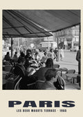 Les Deux Magots Terrasse, Paris, 1965 — Historischer Fotodruck