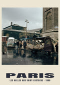 Les Halles i Saint-Eustache, Paris, 1960 — Wydruk historycznej fotografii