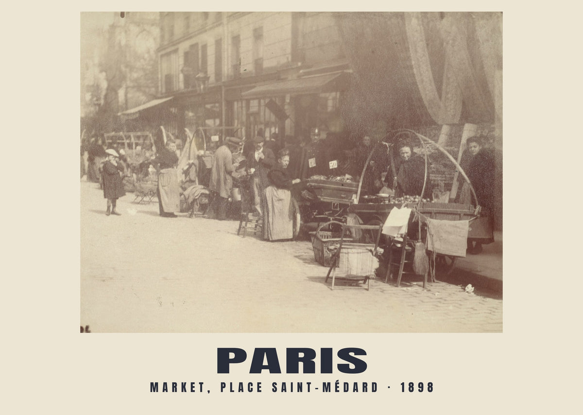 Market, Place Saint-Médard, Paris, 1898 — Eugène Atget