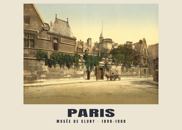 Musée de Cluny, París — 1890–1900 · Lámina de fotocromo antiguo