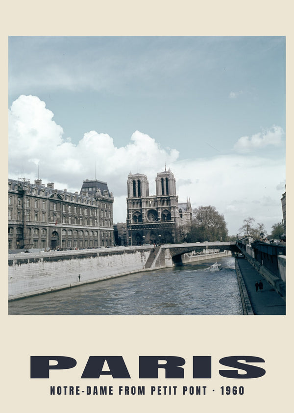 Notre-Dame from Petit Pont, Paris — 1960 · Historic photograph print