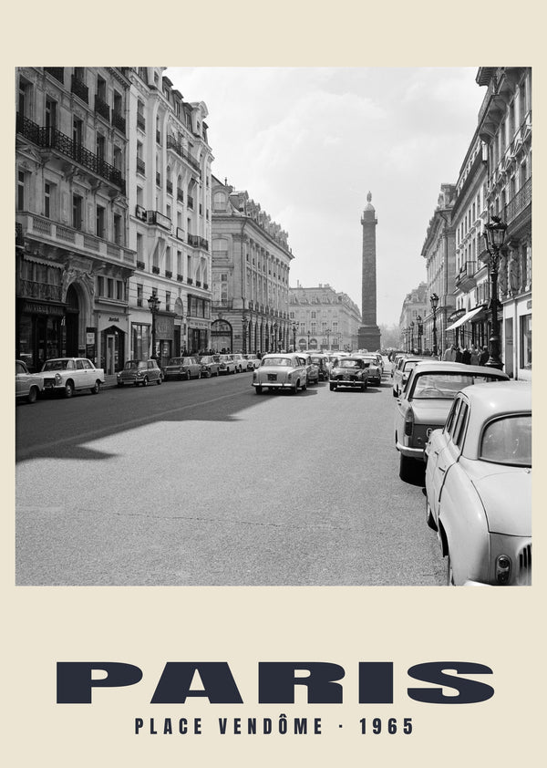 Place Vendôme, Paris — 1965 · Lámina de fotografía histórica