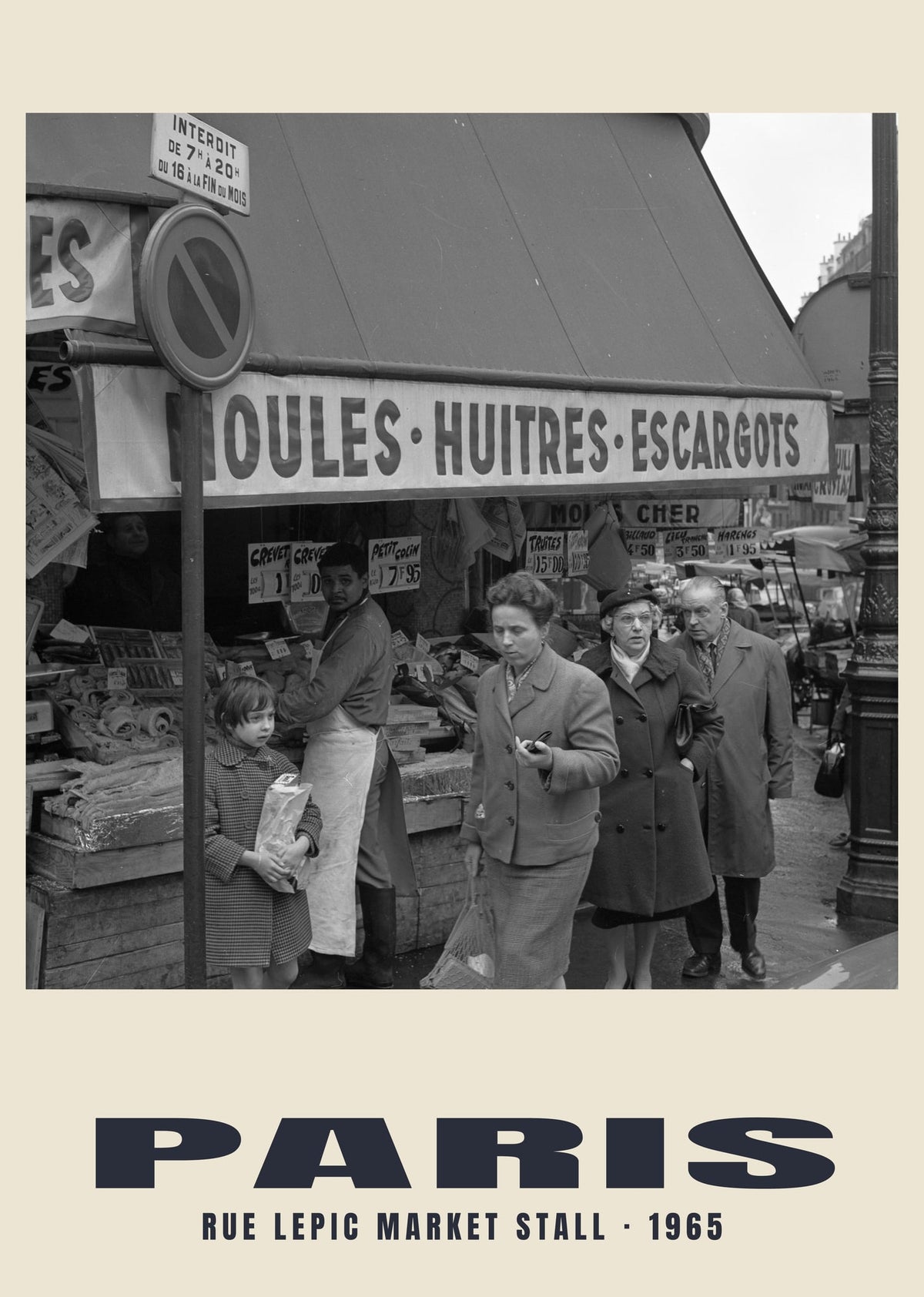 Étal de la rue Lepic, Paris, 1965