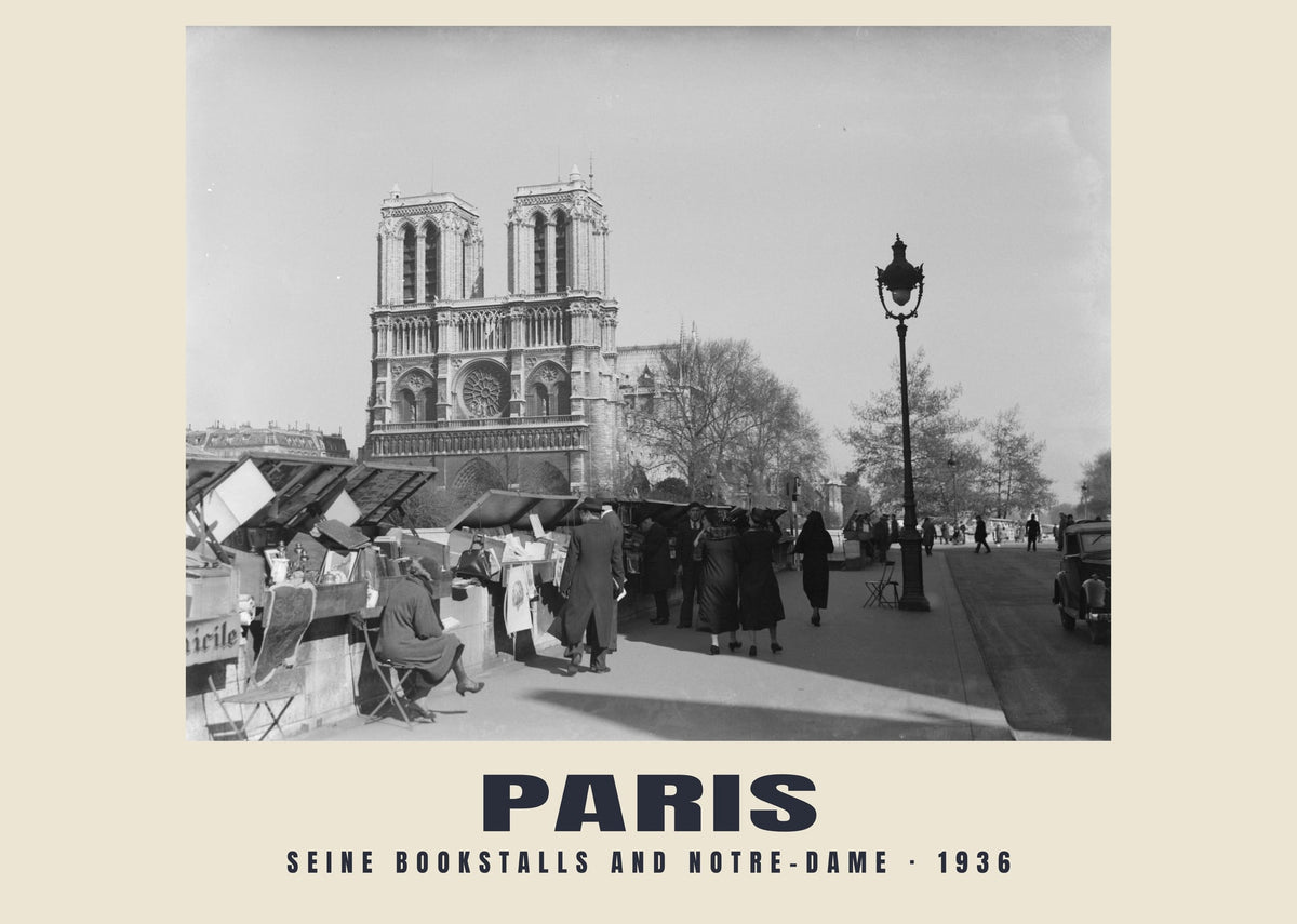 Bouquinistes de la Seine et Notre-Dame, Paris, 1936