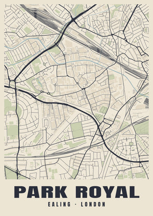 Park Royal Heritage Street Map Poster