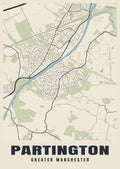 Street map poster of Partington, Greater Manchester