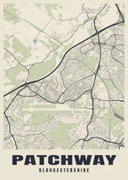 Street map poster of Patchway, Gloucestershire