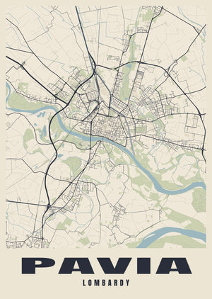 Pavia Street Map Poster