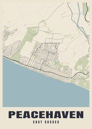 Peacehaven Street Map Poster