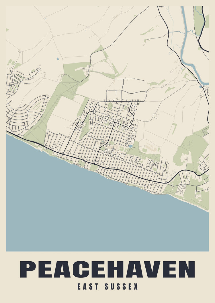 Peacehaven Street Map Poster