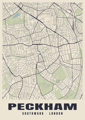 Peckham Heritage Street Map Poster