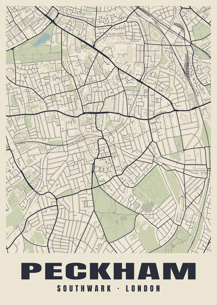 Peckham Heritage Street Map Poster