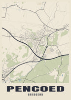Street map poster of Pencoed, Bridgend