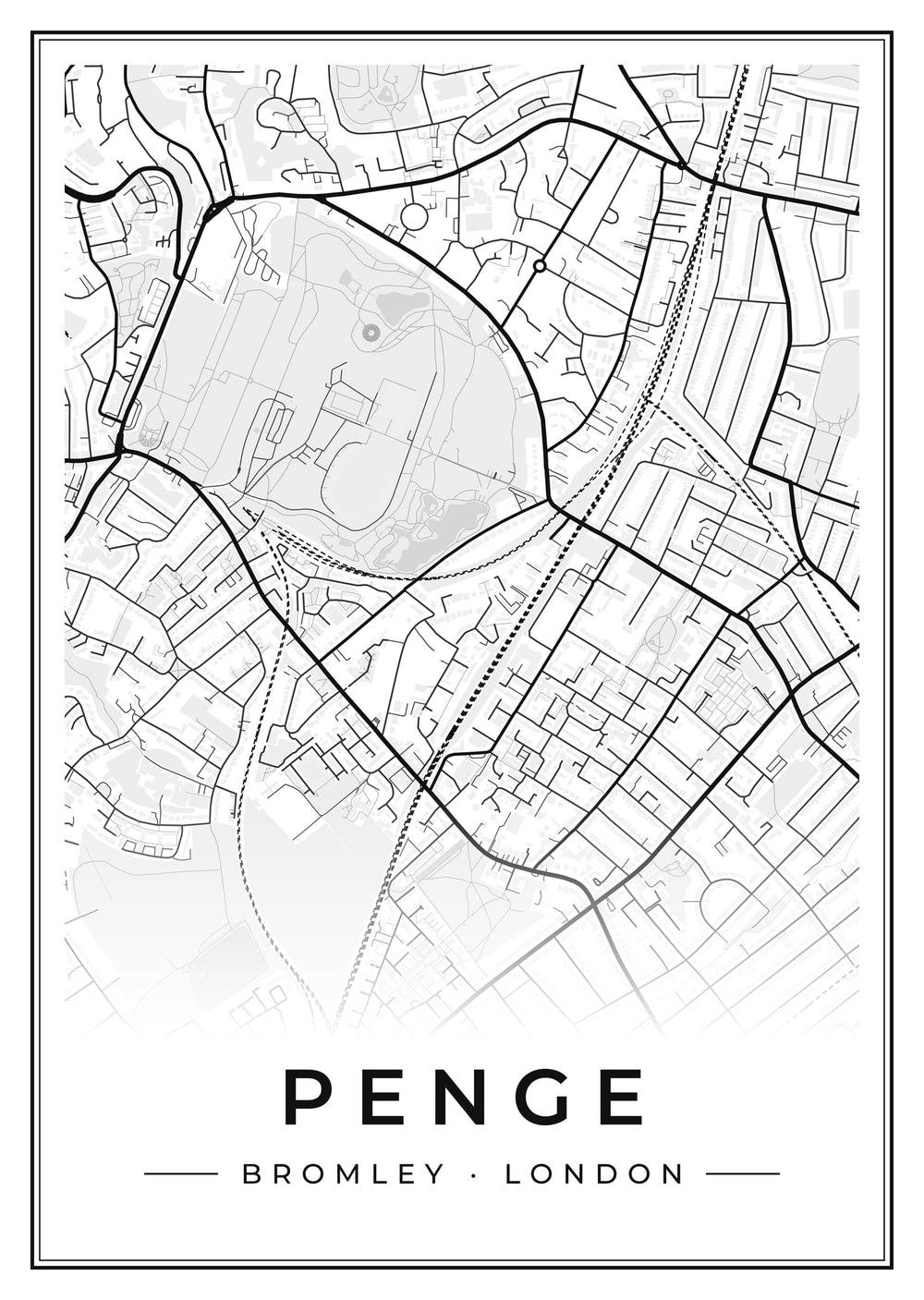 Penge Street Map Poster