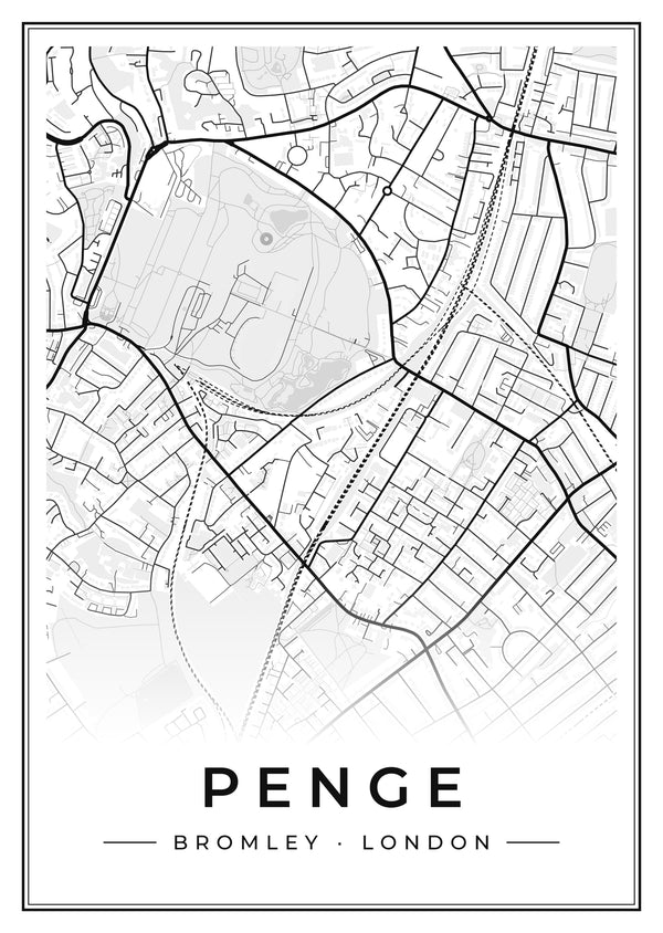 Penge Street Map Poster