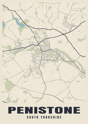 Penistone Street Map Poster