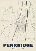 Street map poster of Penkridge, Staffordshire