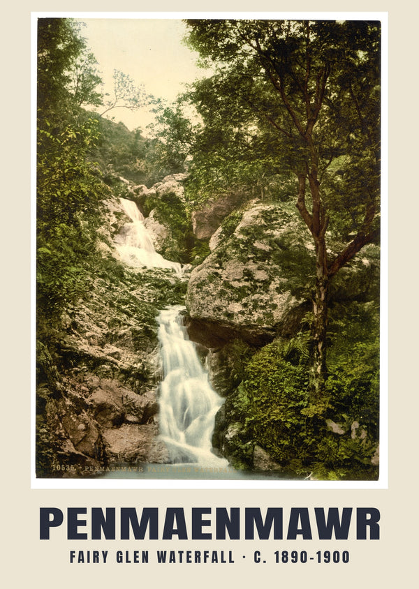 Fairy Glen Wasserfall, Penmaenmawr, ca. 1890–1900 Historischer Druck