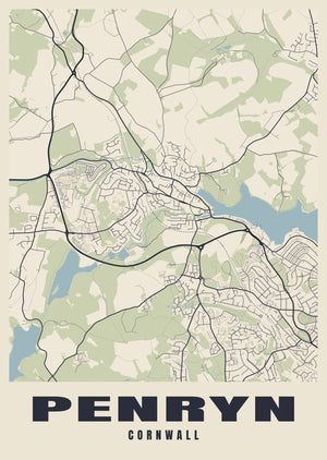 Penryn Street Map Poster