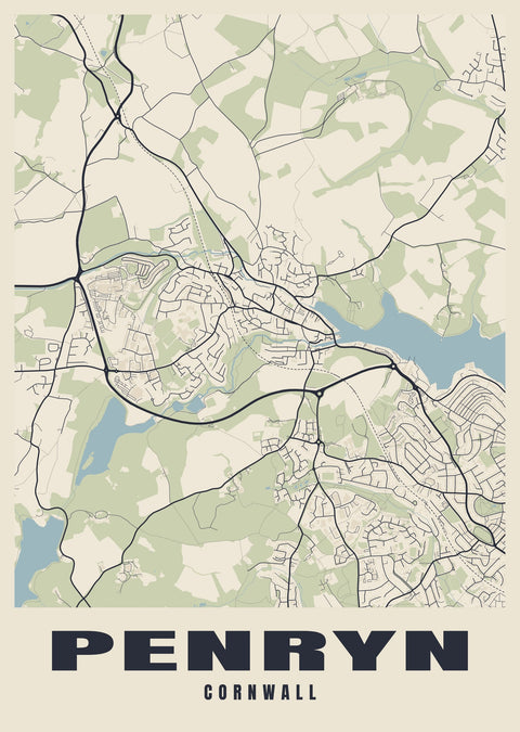 Penryn Street Map Poster