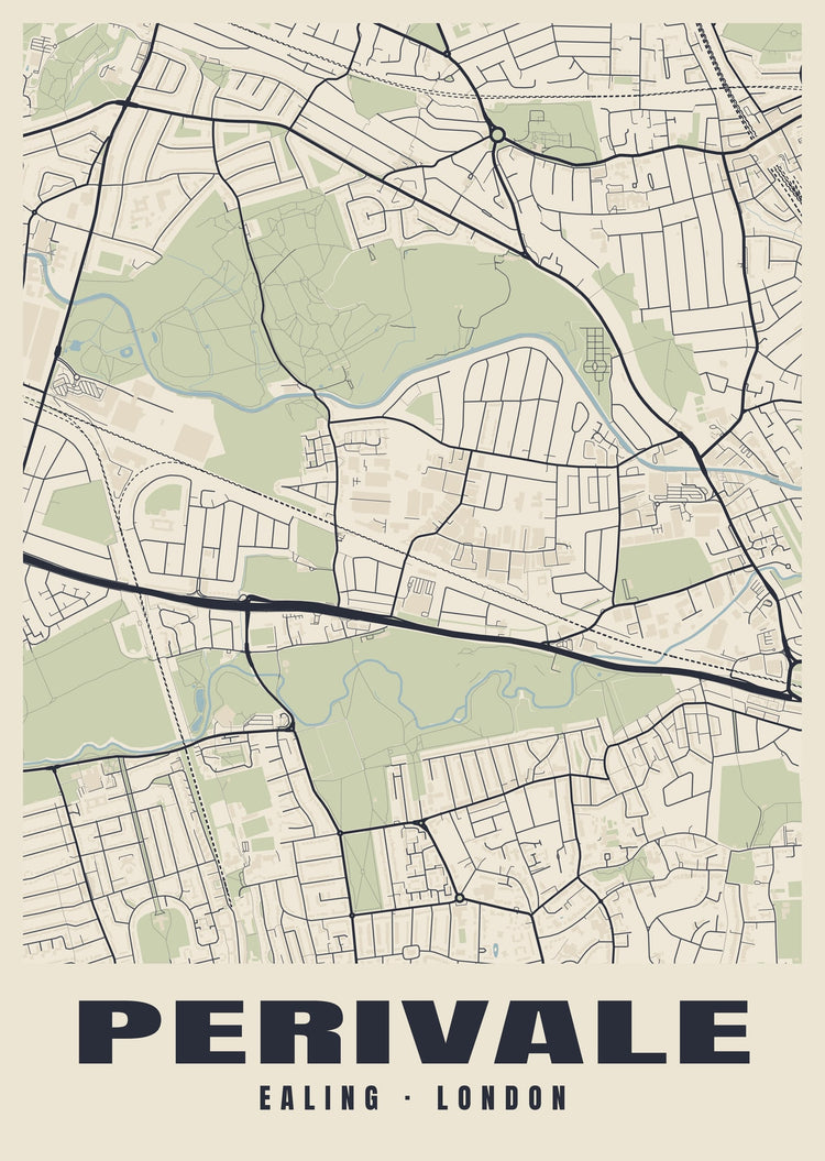 Perivale Heritage Street Map Poster