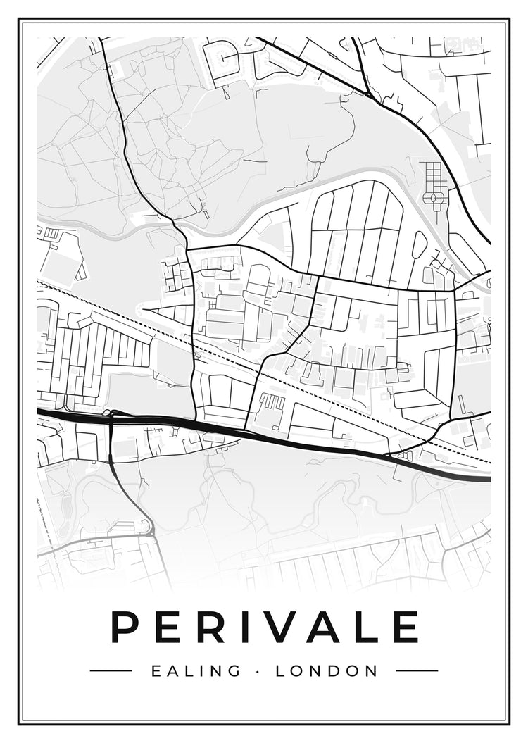 Perivale Street Map Poster
