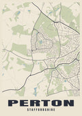 Street map poster of Perton, Staffordshire