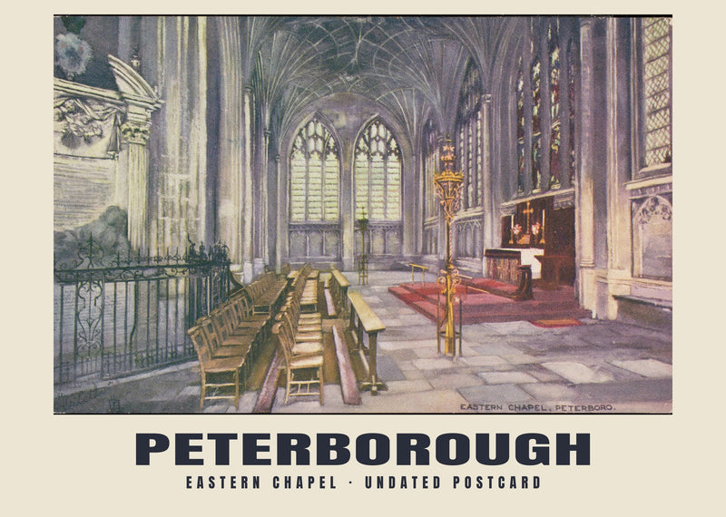 Capilla oriental, Peterborough — siglo XX, sin fecha · Reproducción de postal ilustrada histórica