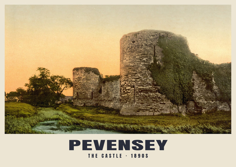 Die Burg, Pevensey, ca. 1890–1900 Heritage-Druck