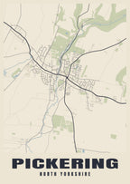 Street map poster of Pickering, North Yorkshire