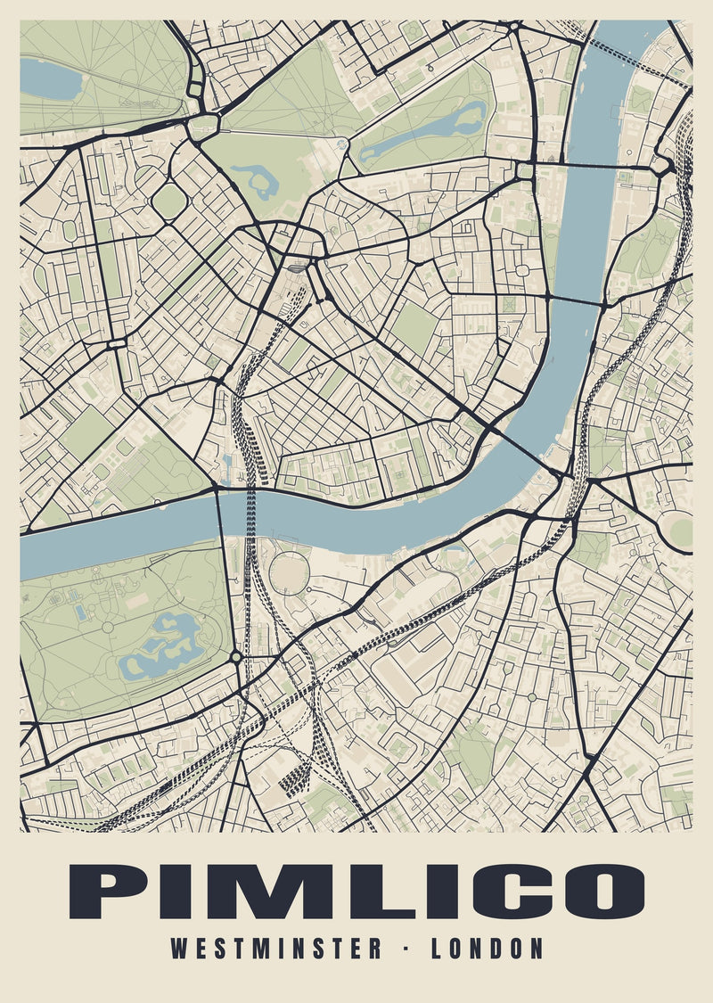 Pimlico Heritage Street Map Poster