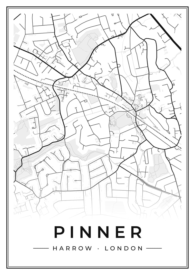 Pinner Street Map Poster