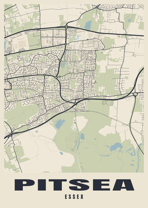 Pitsea Street Map Poster