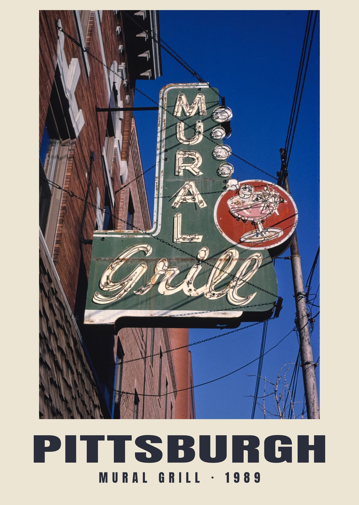 Mural Grill, Pittsburgh, 1989 — Wydruk historycznej fotografii