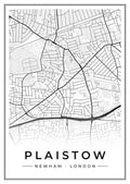 Street map poster of Plaistow, Newham, London
