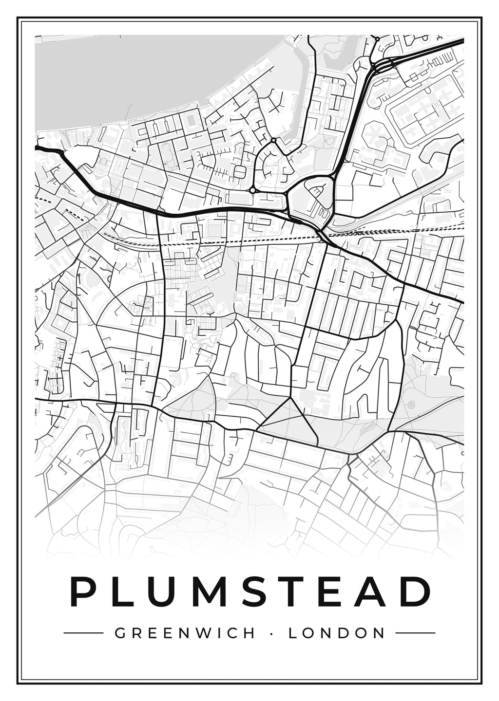 Street map poster of Plumstead, Greenwich, London