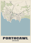 Street map poster of Porthcawl, Bridgend