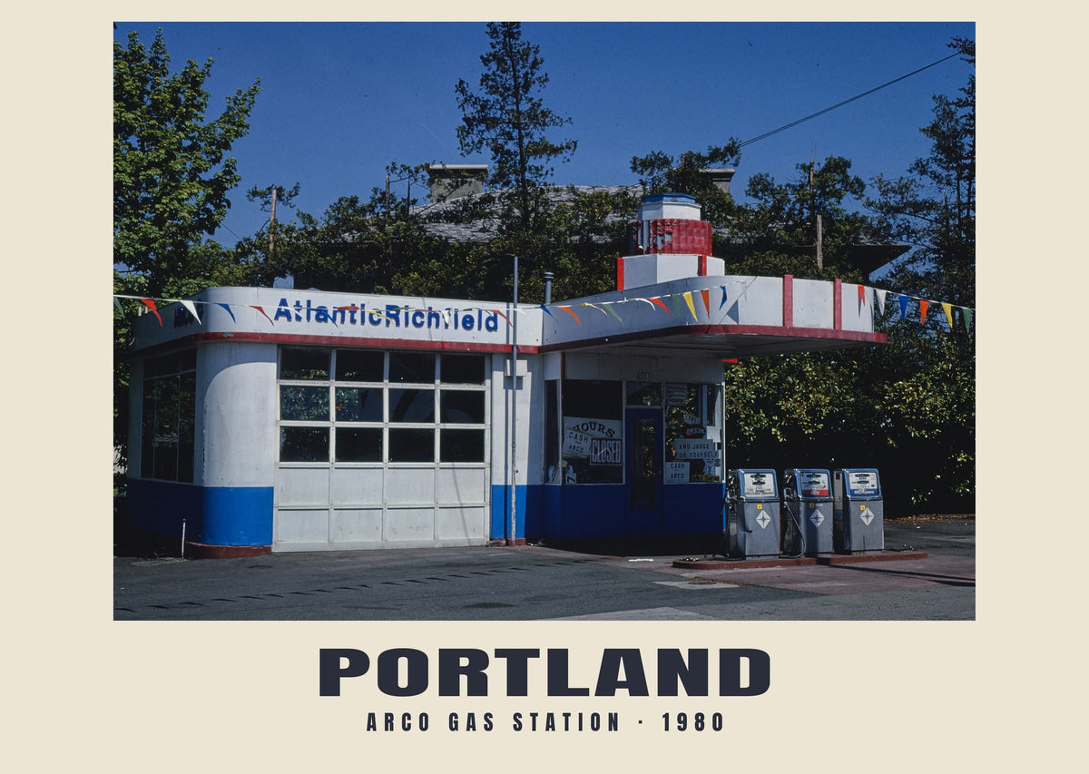 Arco Station-service, Portland, 1980 — Tirage photographique historique