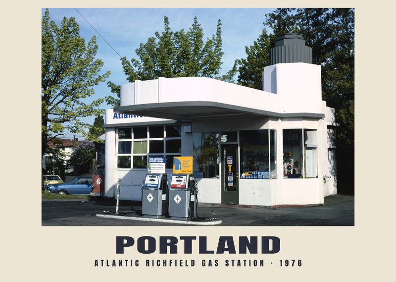 Atlantic Richfield Gasolinera, Portland — 1976 · Lámina de fotografía histórica