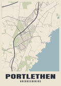 Street map poster of Portlethen, Aberdeenshire
