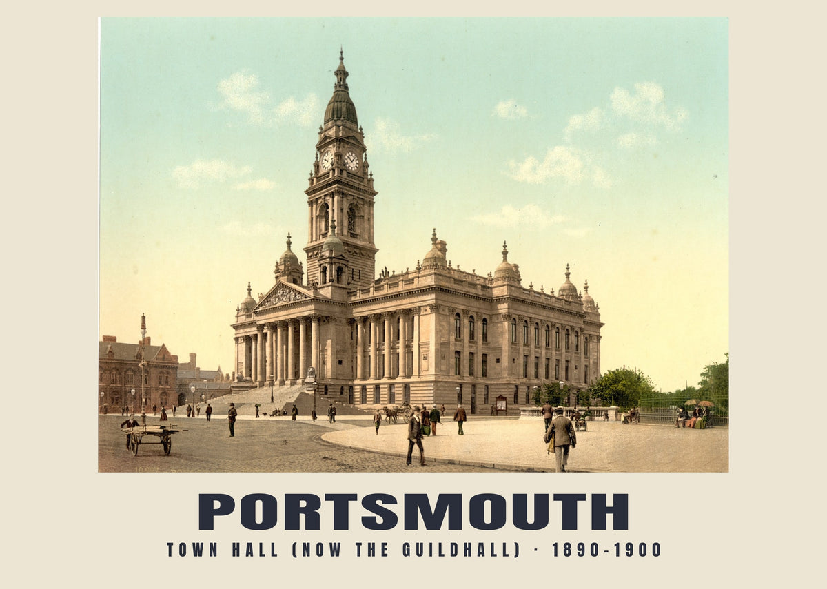 Town Hall (now the Guildhall), Portsmouth, 1890–1900 heritage photograph