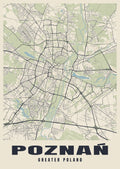Street map poster of Poznań, Greater Poland