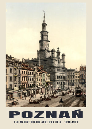 Stary Rynek, Ratusz, Poznań — 1890–1900 · Wydruk dawnego fotochromu