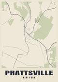 Street map poster of Prattsville, New York