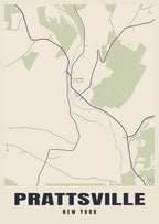 Street map poster of Prattsville, New York