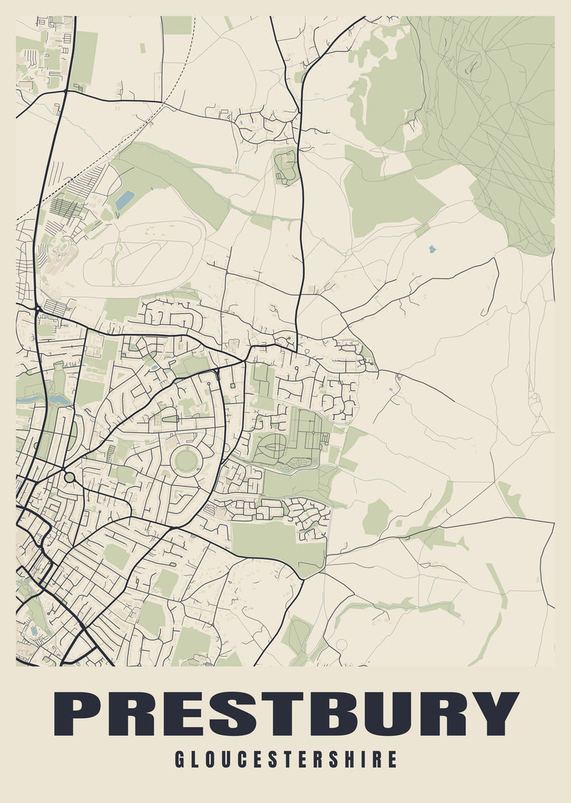 Prestbury Street Map Poster